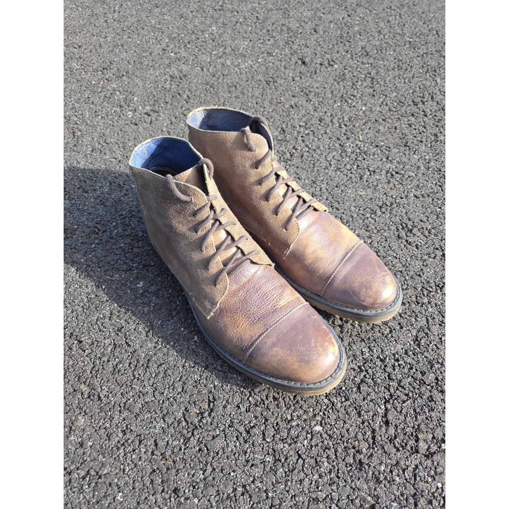Bed Stu Cap Toe Boot Mens 9.5 USA Vegetable Tanned Leather - Picture 2 of 9